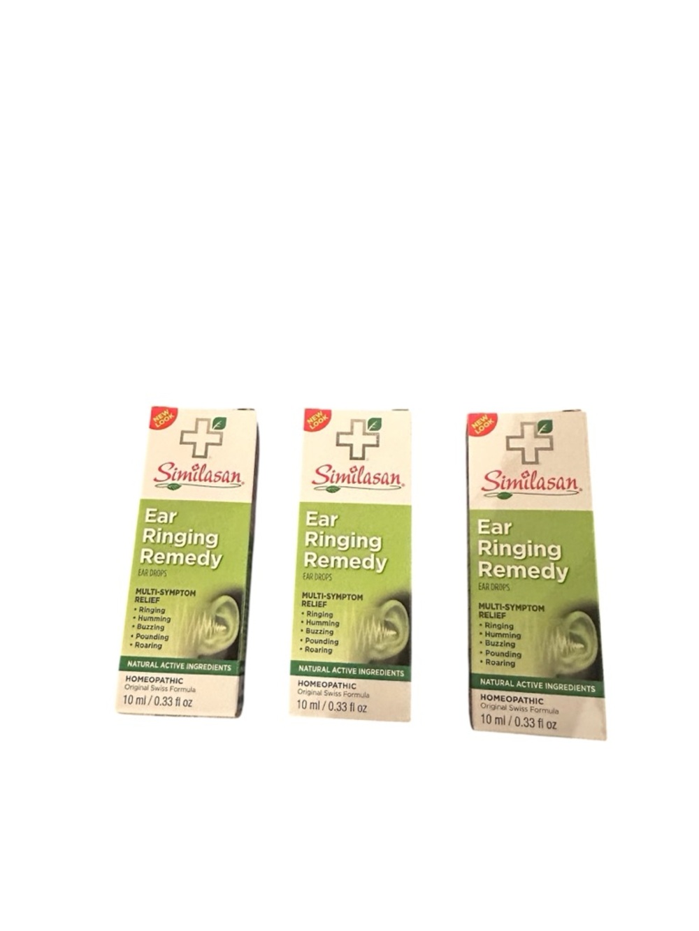 Similasan Ear Drops Triple Pack - Green & Cream Packaging